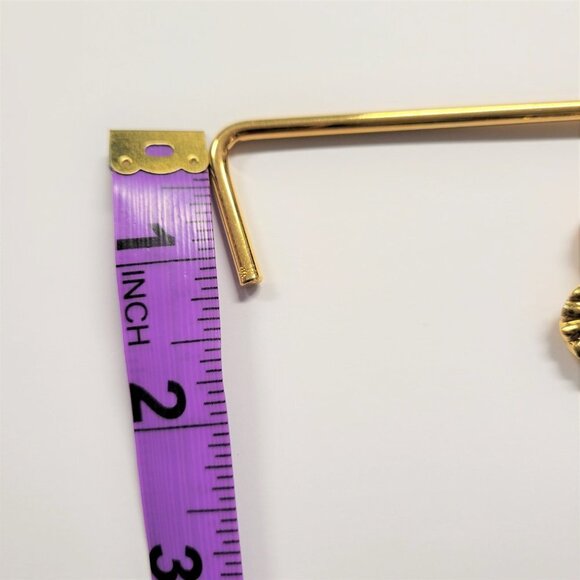 Gold Plated Hibiscus Flower Handbag Hook or Handbag Table Holder - Picture 7 of 14